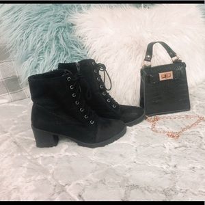 Cute black booties!